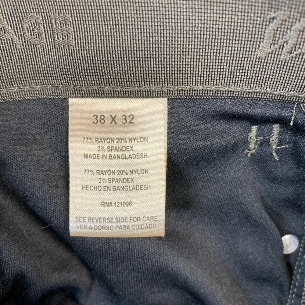 Weatherproof Performance Pants Mens 38 X 32 Vintage Faille Straight Olive W2S515